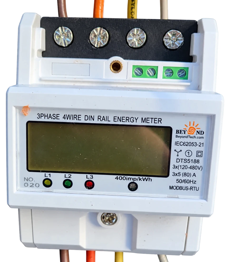 BY1248D Direct-Connect DIN Rail Energy Meter